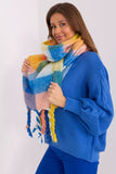 Colorful Plaid Scarf with Tassels for Fall and Winter