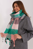 Colorful Plaid Scarf with Tassels for Fall and Winter