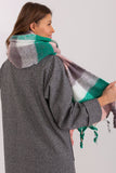 Colorful Plaid Scarf with Tassels for Fall and Winter