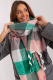 Colorful Plaid Scarf with Tassels for Fall and Winter