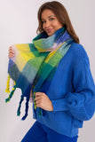 Colorful Long Plaid Scarf with Tassels for Fall & Winter