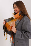 Colorful Plaid Scarf with Tassels for Fall & Winter