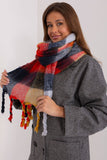 Colorful Plaid Scarf with Tassels for Fall and Winter