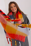 Colorful Plaid Scarf with Tassels for Fall and Winter