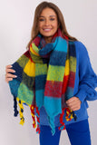Colorful Plaid Scarf with Tassels for Fall and Winter