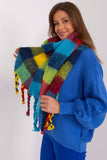 Colorful Plaid Scarf with Tassels for Fall and Winter