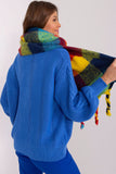 Colorful Plaid Scarf with Tassels for Fall and Winter