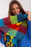 Colorful Plaid Scarf with Tassels for Fall and Winter