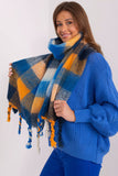 Colorful Plaid Scarf with Tassels for Fall & Winter