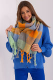 Colorful Plaid Scarf with Tassels for Fall and Winter