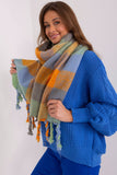 Colorful Plaid Scarf with Tassels for Fall and Winter