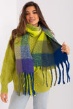 Colorful Plaid Scarf with Tassels for Fall & Winter
