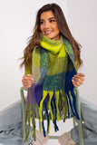 Colorful Plaid Scarf with Tassels for Fall & Winter