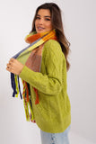 Colorful Plaid Scarf with Tassels for Fall and Winter