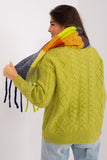 Colorful Plaid Scarf with Tassels for Fall and Winter