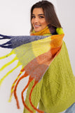 Colorful Plaid Scarf with Tassels for Fall and Winter