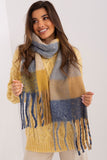 Colorful Plaid Scarf with Tassels for Fall and Winter