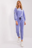Elegant Velour Knit Sweatshirt Set with Chic Details