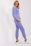Elegant Velour Knit Sweatshirt Set with Chic Details