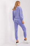 Elegant Velour Knit Sweatshirt Set with Chic Details