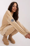 Elegant Velour Knit Sweatshirt and Tapered Pants Set