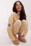 Elegant Velour Knit Sweatshirt and Tapered Pants Set