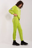 Elegant Velour Knit Sweatshirt & Tapered Pants Set