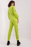 Elegant Velour Knit Sweatshirt & Tapered Pants Set