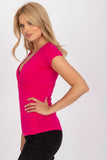 Fitted Short Sleeve Envelope Neck Blouse for All Occasions