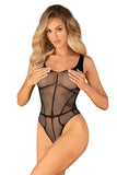 Sensual Mesh Lingerie with Intriguing Black Motif