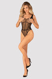 Sensual Mesh Lingerie with Intriguing Black Motif