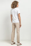 Elegant Slim-Fit Blouse with Feminine V Neckline