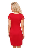 Elegant Embroidered Chemise with Sheer Veil Detail