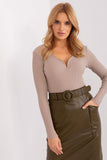 Everyday Fitted Cotton Blouse with Heart Neckline