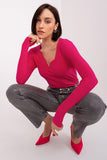Everyday Fitted Cotton Blouse with Heart Neckline