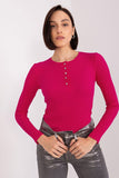 Elegant Striped Blouse with Zircon Button Detail