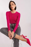 Elegant Striped Blouse with Zircon Button Detail