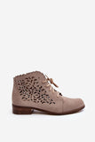 Stylish Suede Leather Women's Ankle Boots with Zipper and Laces