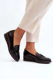 Stylish Eco Leather Women's Half-Shoes with Decorative Stripe