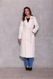 Elegant Insulated Midi Coat with Decorative Pockets