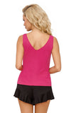 Seductive Candy 1-2 Pajamas in Fuchsia and Black