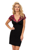 Elegant Candy Chemise with Fuchsia Lace Accents
