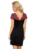 Elegant Candy Chemise with Fuchsia Lace Accents