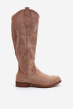 Chic Eco-Suede Women's Openwork Boots for Everyday Style