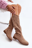 Chic Eco-Suede Women's Openwork Boots for Everyday Style