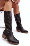 Elegant Openwork Women's Leather Boots with Zipper Closure