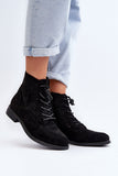 Eco-Suede Women's Floral Boots with Side Zipper & Lacing