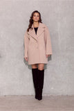Chic Oversized Short Coat with Decorative Lapels