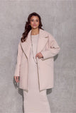 Oversized Chic Short Coat with Decorative Lapels