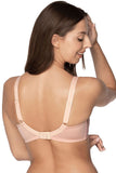Elegant Semi-Padded Bra with Embroidery and Lace Details